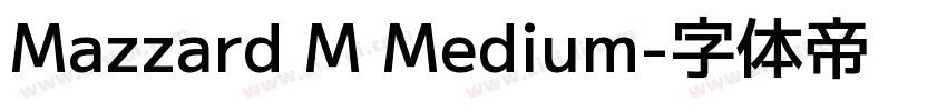 Mazzard M Medium字体转换